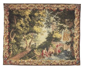 Een Brusselse mythologische wandtapijt uit de serie Diana & Callisto, c. 1680-1710 door Heinrich II Reydams