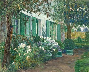 Witte Phlox door Heinrich Johann Vogeler