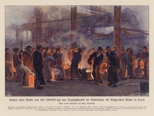 Smeltwinkel van de Krupp-fabrieken in Essen, Duitsland