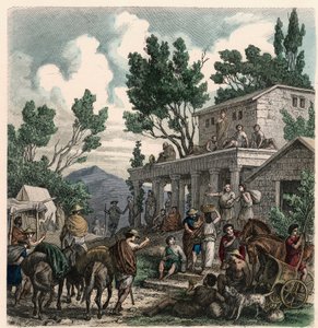 Oud Griekenland: De weg naar Olympia tijdens de Olympische Spelen, 1866