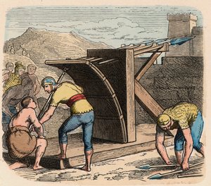Oud Rome: Wapens, Ballista, machine gebruikt tijdens belegering door Heinrich Leutemann