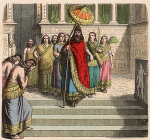 Assyriër: Koning en gevolg door Heinrich Leutemann