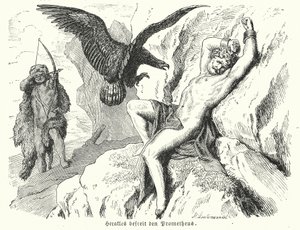 Herakles bevrijdt Prometheus