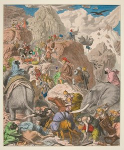 Afbeeldingen van de Oudheid - XIII - de Carthagers: Hannibal steekt de Alpen over door Heinrich Leutemann