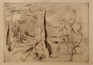 Groot parklandschap door Heinrich Nauen
