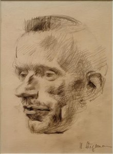Portret Wilhelm Werner, circa 1926 door Heinrich Stegemann