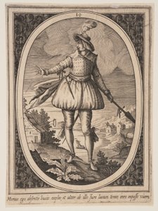 Plaat 10 uit Militaire figuren door Heinrich Ulrich