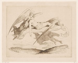Heilige door engelen gedragen door Heinrich Vianden