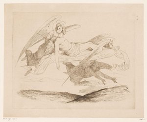 Heilige door engelen gedragen door Heinrich Vianden