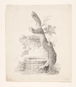 Een oude boom bij een bron door Heinrich Wenzler