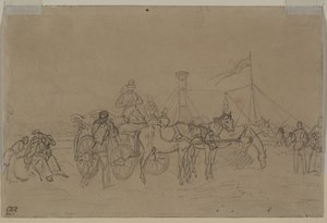 Passagiers voor Rijnstoomboot (verso)