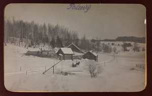 Eerste Wereldoorlog: Oekraïne in de jaren 1914-1916 tijdens de invasie van het Duitse leger. Uitzicht met sneeuw