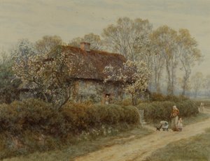 Een Huisje bij Freshwater Gate door Helen Allingham