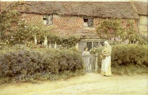 Een huisje in Haslemere door Helen Allingham