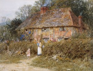 Een Oud Surrey Huisje door Helen Allingham