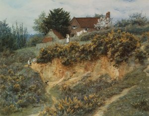 In Sandhills, Witley door Helen Allingham