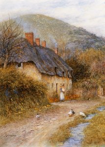 Bij Symondsbury nabij Bridport, Dorset door Helen Allingham