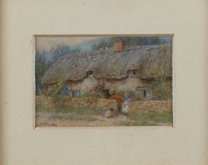 Grijs Rieten Huisje