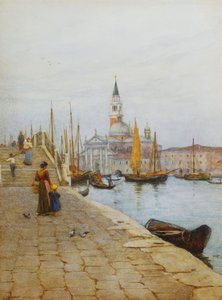 San Giorgio Maggiore vanaf de Zattere, Venetië door Helen Allingham