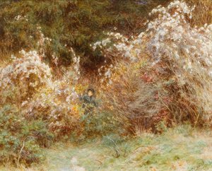 Reizigersvreugde: Een heg in Surrey door Helen Allingham