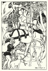 Rode Kruis en de Dame Una in het Bos door Helen S. Kuck