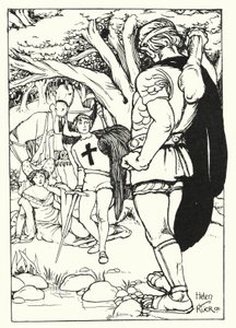 Rode Kruis ontmoet de Reus Orgoglio (gravure) door Helen S. Kuck