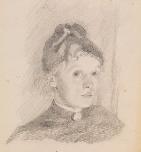 Zelfportret, 1880-1884 door Helene Schjerfbeck