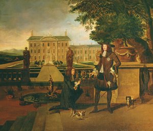 John Rose (c.1621-77) de tuinman van de koning, presenteert Charles II (1630-85) een ananas, vermoedelijk de eerste gekweekt in Engeland bij Dorney Court in Berkshire