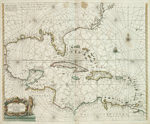 Pascaerte vande Caribische eylanden, vande Barbados tot aende Bocht van Mexico door Hendrick Doncker