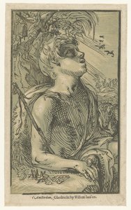 Johannes de Doper in de wildernis door Hendrick Goltzius (attributed to)