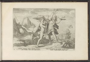 Daphne verandert in een laurierboom door Hendrick Goltzius (workshop of)