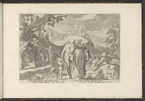 Zondvloed van Deucalion door Hendrick Goltzius (workshop of)