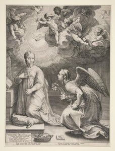 De Annunciatie door Hendrick Goltzius