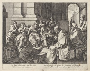 Boaz en de ouderlingen door Hendrick Goltzius