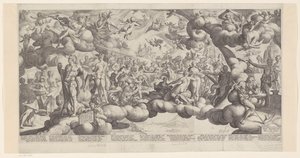 Bruiloft van Cupido en Psyche door Hendrick Goltzius