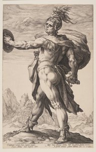 Calphurnius, uit De Romeinse Helden door Hendrick Goltzius
