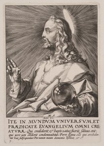 Christus (als Salvator Mundi), van Christus, de Apostelen en Paulus met de Geloofsbelijdenis