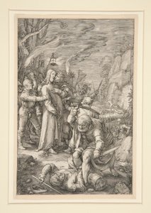 Christus Gevangen Genomen (de Verraad van Christus), uit De Passie, #3 in een serie van 12 gravures