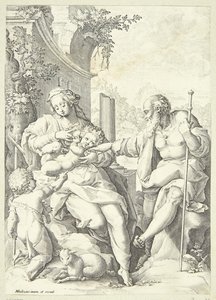 De Heilige Familie met de kleine Johannes