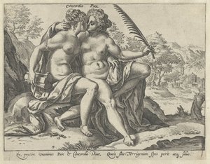 Eendracht en Vrede door Hendrick Goltzius