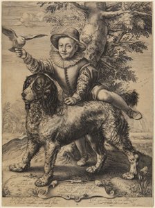 Frederick de Vries met de hond van Goltzius