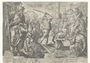 Het martelaarschap van Paulus door Hendrick Goltzius