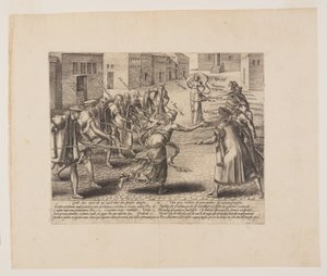 Imperiled Litigation, uit Litis Abusus (De misbruiken van de wet) door Hendrick Goltzius
