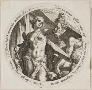 Judith met het hoofd van Holofernes door Hendrick Goltzius