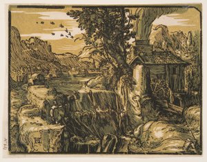 Landschap met waterval