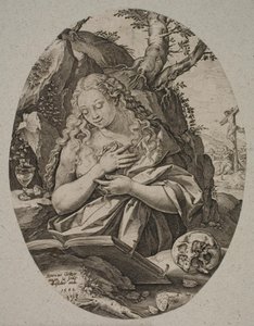 Maria Magdalena door Hendrick Goltzius