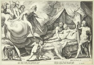 Mars en Venus betrapt door Hendrick Goltzius