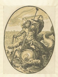 Oceanus door Hendrick Goltzius