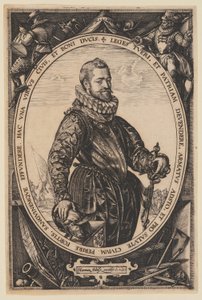 Portret van Jacques de la Faille door Hendrick Goltzius