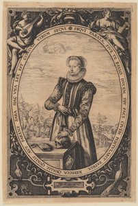 Portret van Josina Hamels door Hendrick Goltzius